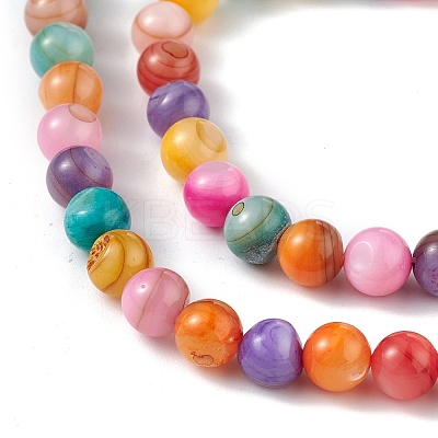 10 Strands Colorful Natural Freshwater Shell Dyed Beads Strands SHEL-M018-02-1