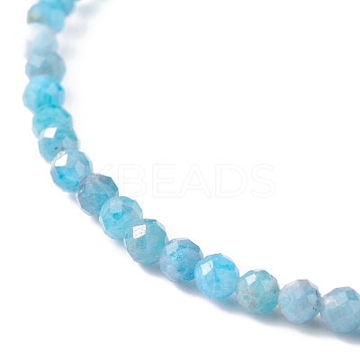 3mm Natural Apatite Beads Stretch Bracelet for Girl Women BJEW-JB07284-04-1