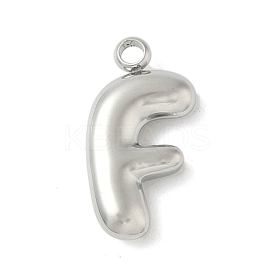 304 Stainless Steel Initial Pendants STAS-S186-12F-P-1