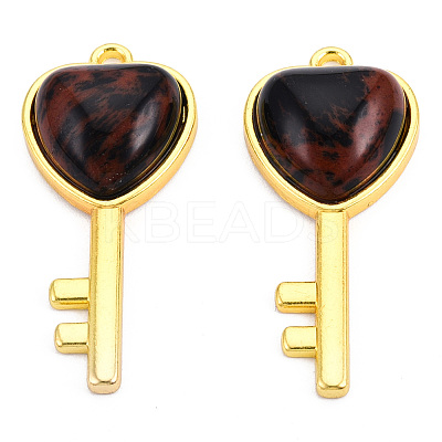Natural Mahogany Obsidian Pendants G-N326-158-09-1