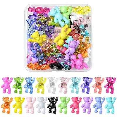40Pcs 20 Colors Opaque Acrylic Pendants FIND-YW0005-77-1