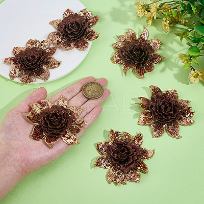 6Pcs Polyester Computerized Embroidery Cloth Iron on/Sew on Patches PATC-DC0001-18B-1