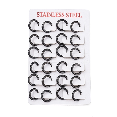 304 Stainless Steel Huggie Hoop Earrings LS-EJEW-O087-06F-1