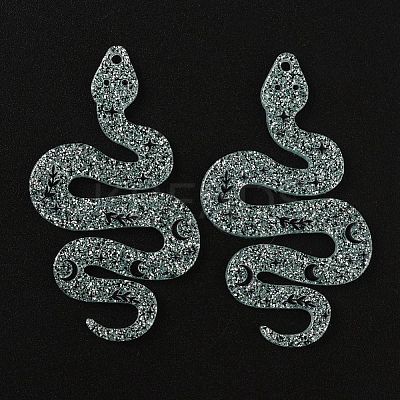 Cartoon Printed Acrylic Big Pendants OACR-WH0028-15E-1