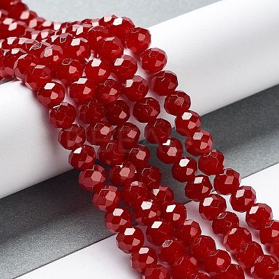 Baking Paint Imitation Jade Glass Bead Strands DGLA-A034-J10mm-A29-1