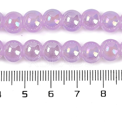 Baking Paint Electroplate Glass Beads Strands GLAA-G120-01D-1