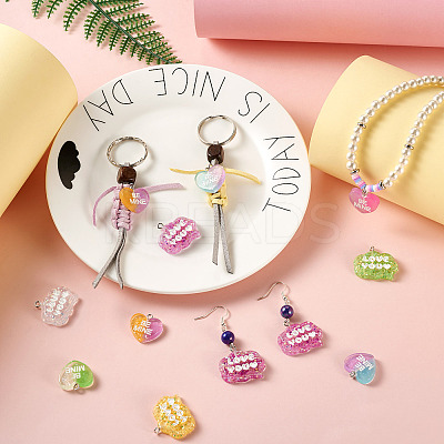 30Pcs 15 Styles Transparent Resin Pendants RESI-CW0001-21-1