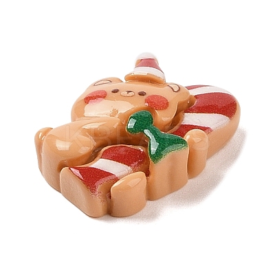 Christmas Bear Theme Opaque Resin Decoden Cabochons LS-RESI-S397-02F-1