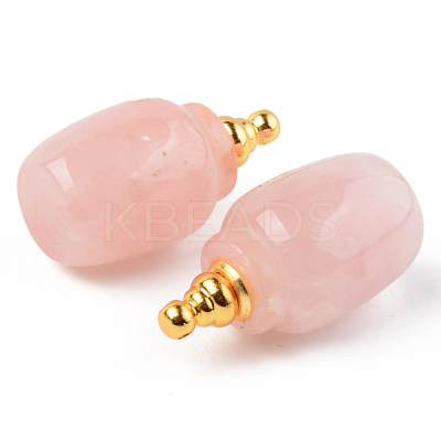 Natural Gemstone Openable Perfume Bottle Pendants G-R478-004A-1
