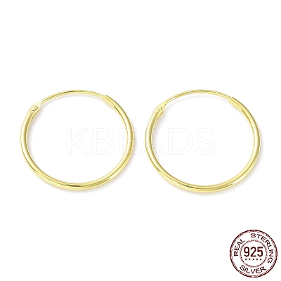 925 Sterling Silver Huggie Hoop Earrings EJEW-K258-02D-G-1