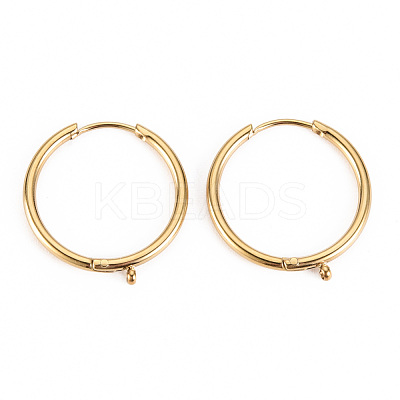 316 Surgical Stainless Steel Huggie Hoop Earring Findings STAS-S116-257A-G-1