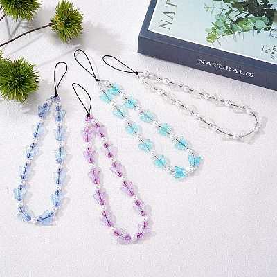 Acrylic Beaded Phone Lanyard HJEW-SW00017-04-1