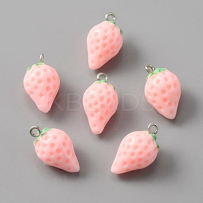 Opaque Resin Pendants RESI-WH0077-10B-1