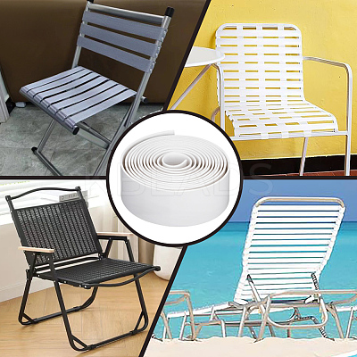 PVC Replacement Straps with Rivets for Outdoor Lawn Furniture Chaise Lounge Repair OCOR-WH0105-080B-1