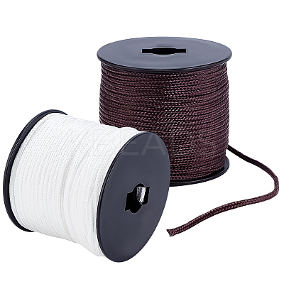2 Rolls 2 Colors Nylon Braided Cords NWIR-PH0002-32-1