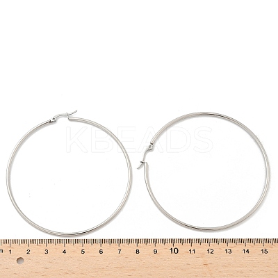 Tarnish Resistant 304 Stainless Steel Big Hoop Earrings EJEW-F105-01P-1