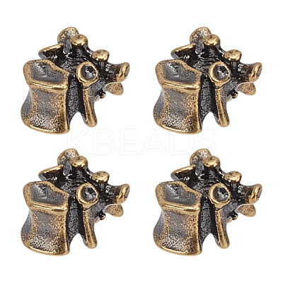 4Pcs Outdoor EDC Tool Brass Parachute Rope European Beads FIND-FG0003-74AG-1