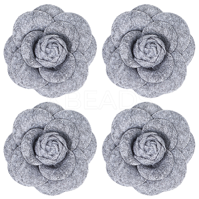 4Pcs Cloth Art Camelia Brooch Pins JEWB-CN0001-03B-1