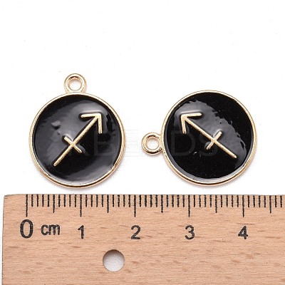 Alloy Enamel Pendants X-ENAM-S124-01A-08F-1