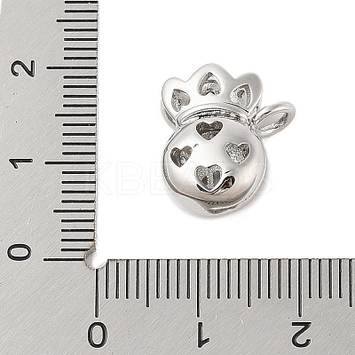 Rack Plating Brass Micro Pave Clear Cubic Zirconia Pendants KK-S380-36P-1