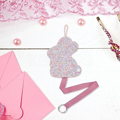 Rabbit Non-woven Fabrics Hairpin Hair Clip Hanging Holder Storage Organizer ODIS-WH0025-129A-1