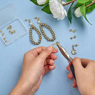 5 Pairs Rack Plating Brass Micro Pave Cubic Zirconia Stud Earring Findings KK-SZ0005-96-1