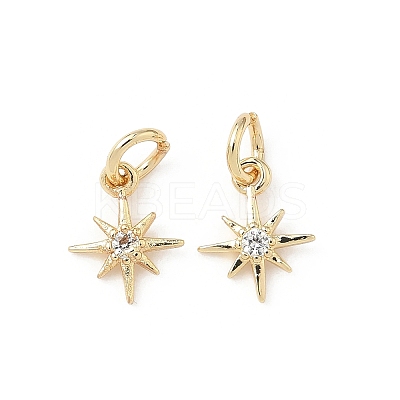 Brass Micro Pave Cubic Zirconia Pendants KK-D386-03G-1