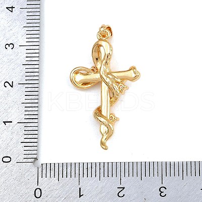 Brass Micro Pave Cubic Zirconia Pendants KK-F910-14G-1