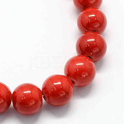 Natural Dyed Mashan Jade Gemstone Bead Strands G-R272-6mm-01-1