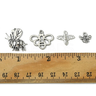 40Pcs 4 Styles Tibetan Style Alloy Pendants TIBEP-FS0001-16-1