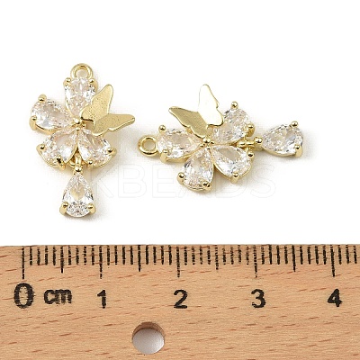 Brass Micro Pave Cubic Zirconia Pendants LS-KK-C107-01G-1
