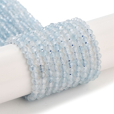Natural Aquamarine Beads Strands G-L587-A02-03-1