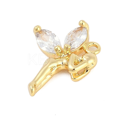 Rack Plating Brass Micro Pave Cubic Zirconia Pendants LS-KK-Q018-09G-1