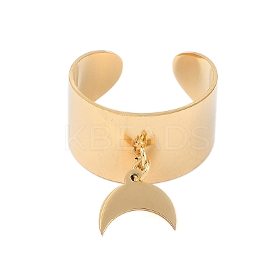304 Stainless Steel Open Cuff Rings RJEW-C095-02A-G-1