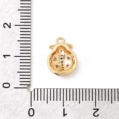 Brass Micro Pave Cubic Zirconia Charms X-KK-F916-15G-1