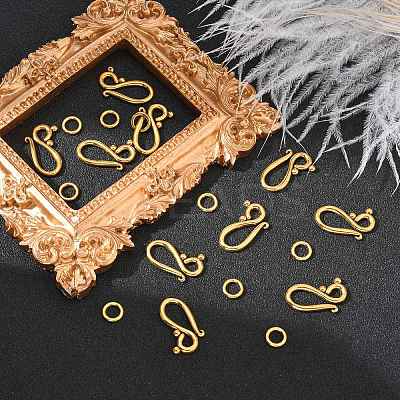 Tibetan Style Hook and Eye Clasps LS-GLF1277Y-NF-1