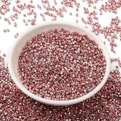 Electroplate Glass Seed Beads SEED-S042-01B-14-1