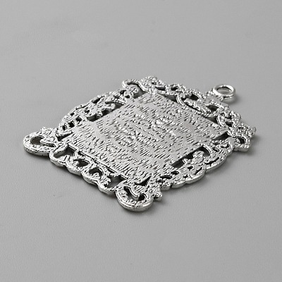 Tibetan Style Alloy Pendant Cabochon Settings FIND-WH0152-391AS-1
