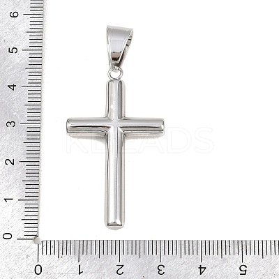 316 Surgical Stainless Steel & Clear Cubic Zirconia Pendants STAS-A137-03A-P-1