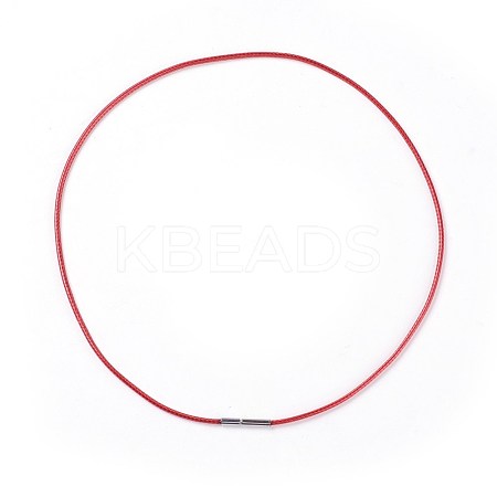 Waxed Polyester Cord Necklace Making MAK-I011-05-B-02-1