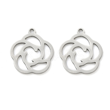 Hollow 201 Stainless Steel Pendants STAS-F337-10C-P-1