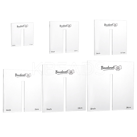 6Pcs Acrylic Bowknot Making Template Sets DIY-BC0016-96-1