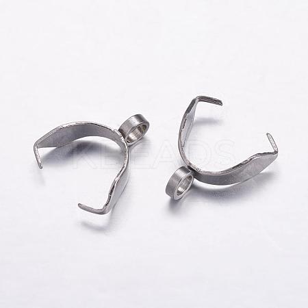 Tarnish Resistant 304 Stainless Steel Pinch Bails STAS-K146-066-4x12mm-1