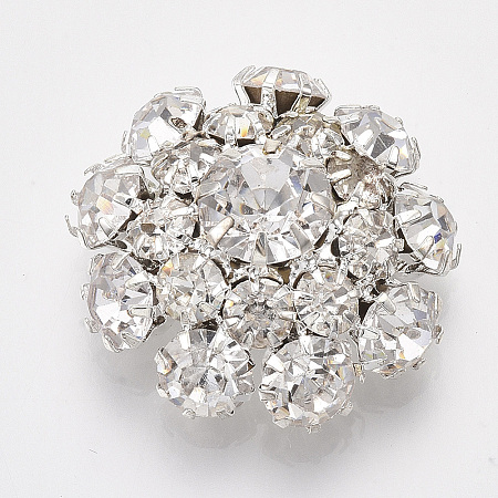 Silver Color Plated Brass Shank Buttons LS-X-RB-S066-09S-08-1