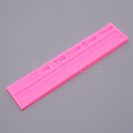 Zipper Shape Fondant Molds DIY-WH0210-18-1
