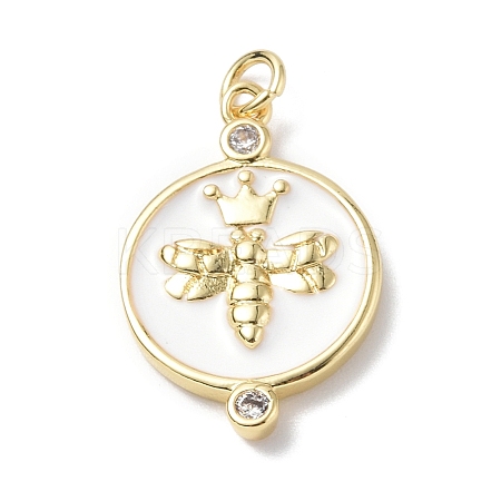 Eco-Friendly Brass Micro Pave Cubic Zirconia Pendants KK-F845-23G-01-1