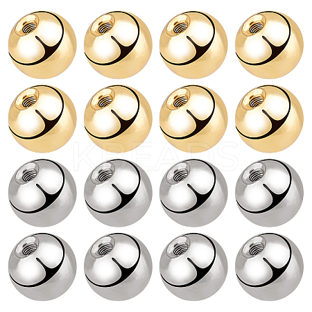 60Pcs 2 Colors Stainless Steel Ear Nuts STAS-BBC0003-34-1