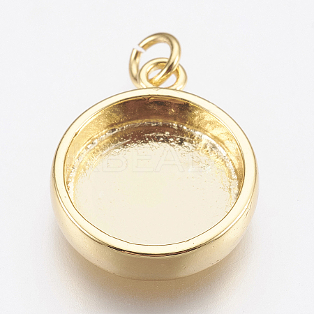 Brass Pendant Cabochon Settings LS-KK-P146-08G-1