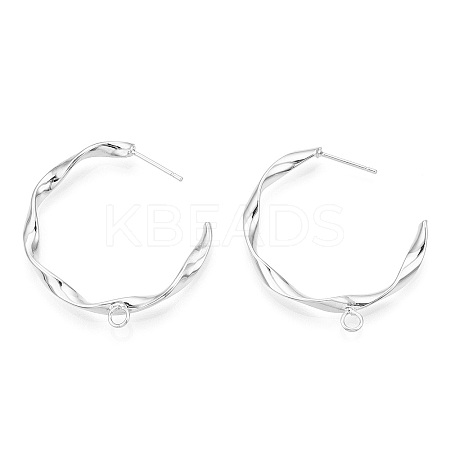 Brass Stud Earring Findings X-KK-N186-48P-1