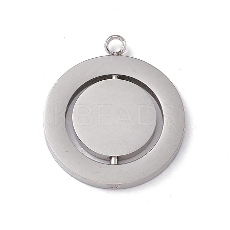 Non-Tarnish 304 Stainless Steel Turnable Pendants STAS-G297-10P-1